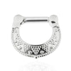 316L Surgical Steel Dotted Pattern Septum Clicker Ring