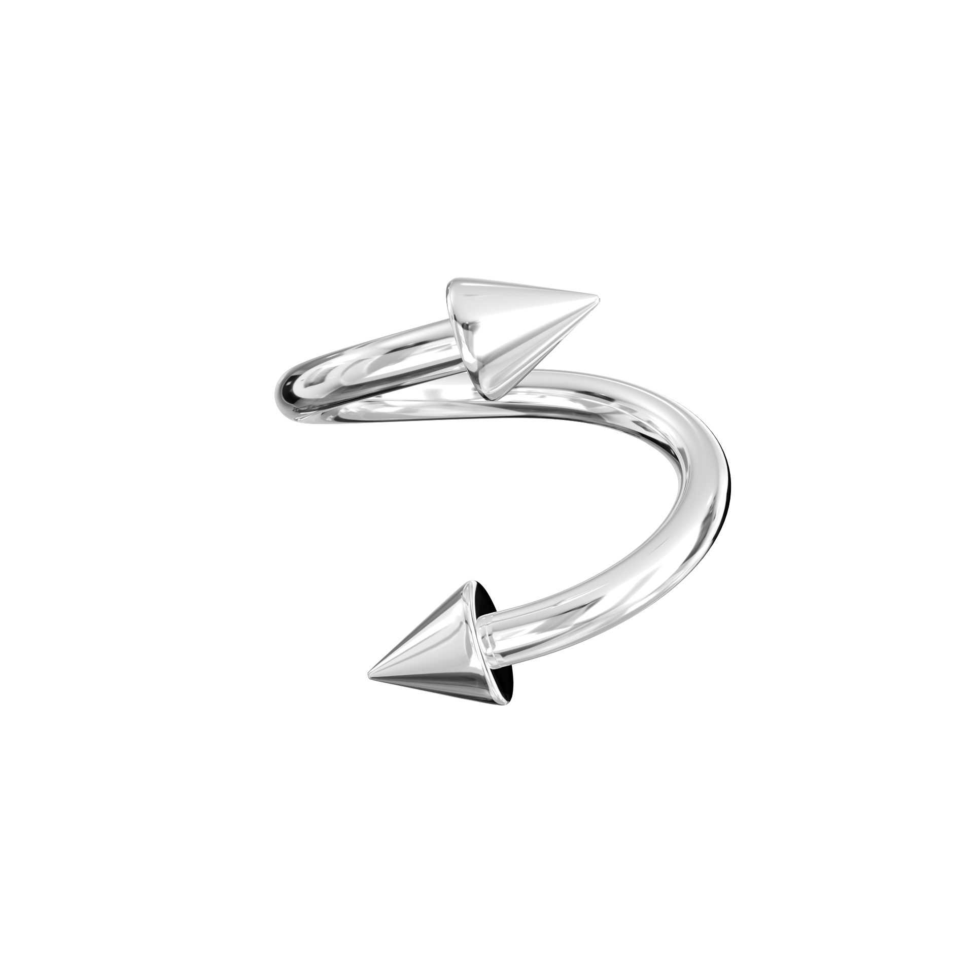 G23 Titanium Horseshoe Twister Barbell - Monster Piercing