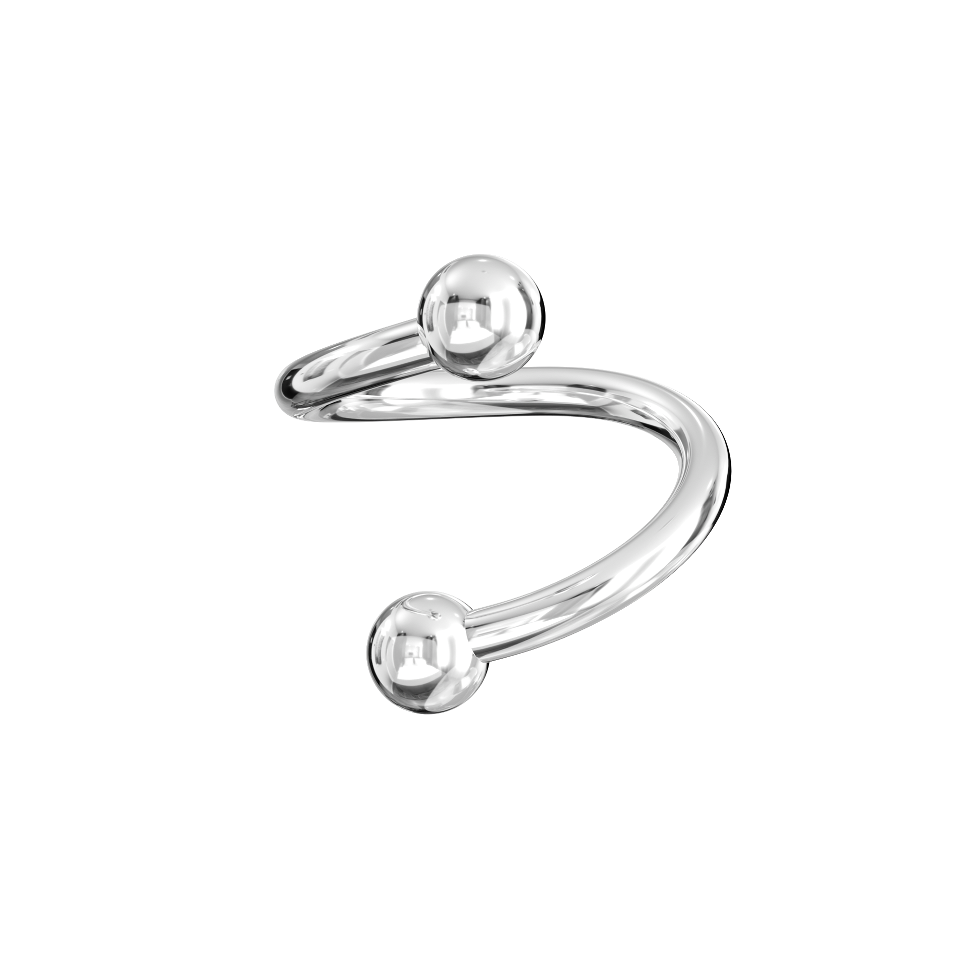 G23 Titanium Horseshoe Twister Barbell - Monster Piercing