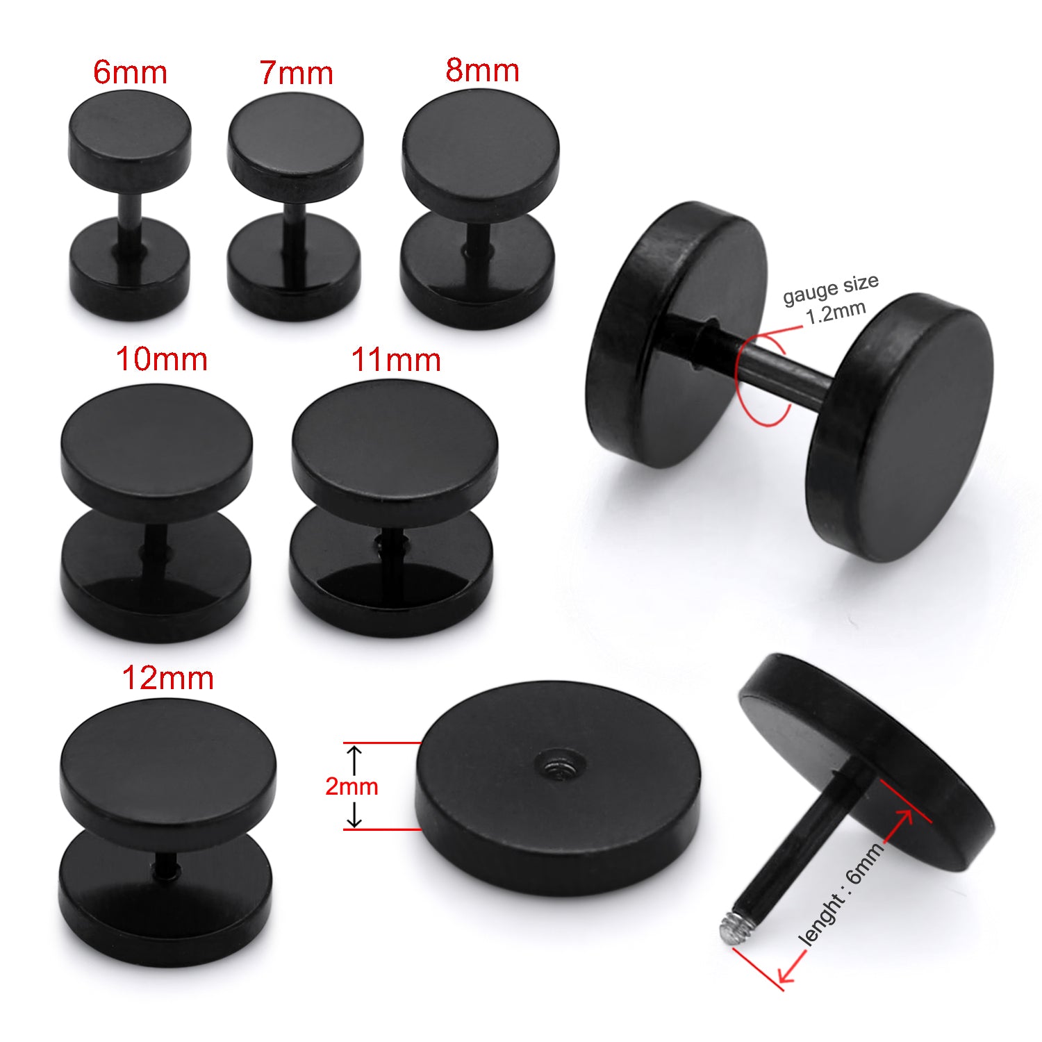 316L Surgical Steel Fake Drum Plated Ear Plug - Monster Piercing