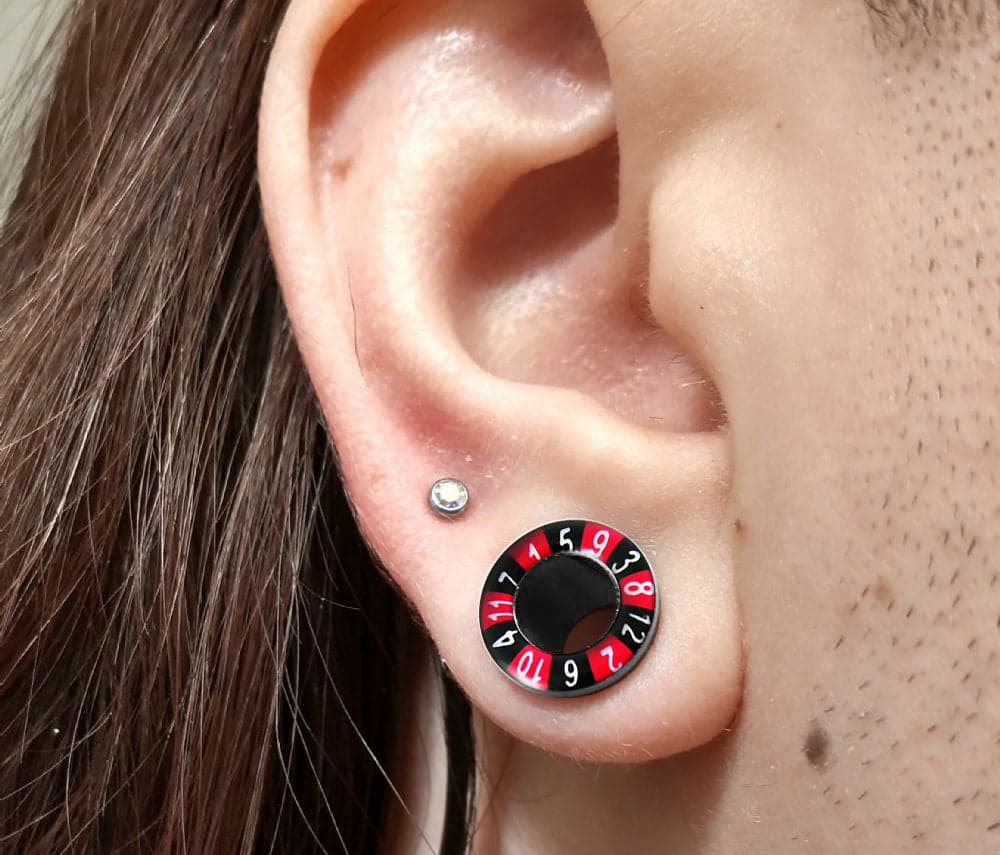 SS Screw Fit Poker Flesh Tunnel - Monster Piercing