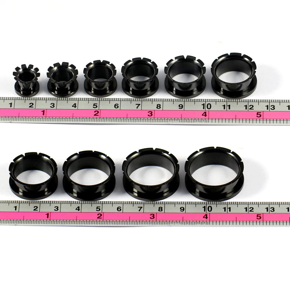 Black Groove and Flare Flesh Tunnel - Monster Piercing
