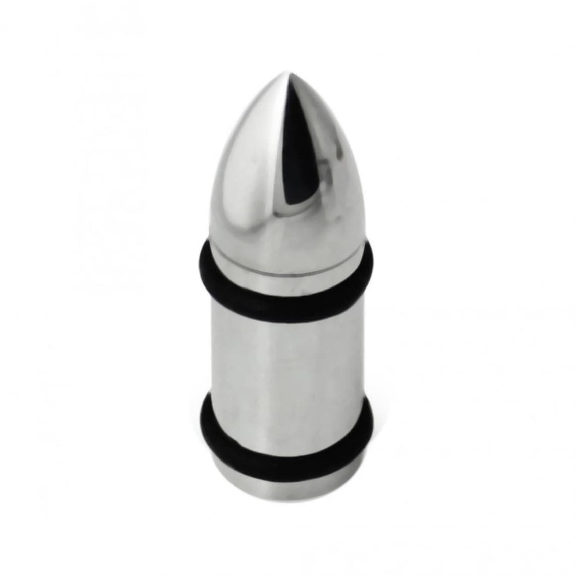 316L Surgical Steel Bullet with O-Rings Internally Threaded Tunnel - Monster Piercing