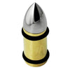 316L Surgical Steel & Gold Bullet with O-Rings Internally Threaded Tunnel