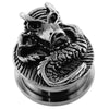 316L Surgical Steel Dragon External Threaded Tunnel