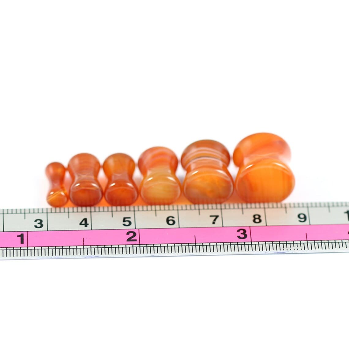 Colorful Synthetic Carnelian Stone Saddle Ear plug Gauges - Monster Piercing