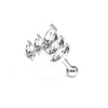 316L Surgical Steel Jewelled Crown Cartilage Ear Stud