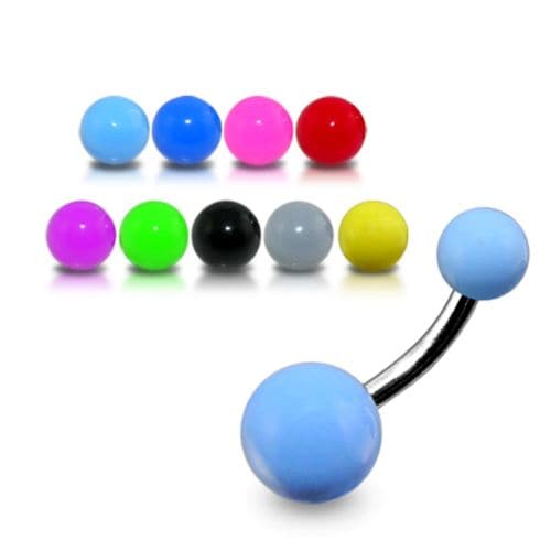 316L Surgical Steel Belly Banana with Traditional UV Balls (Pack of 10) - Monster Piercing