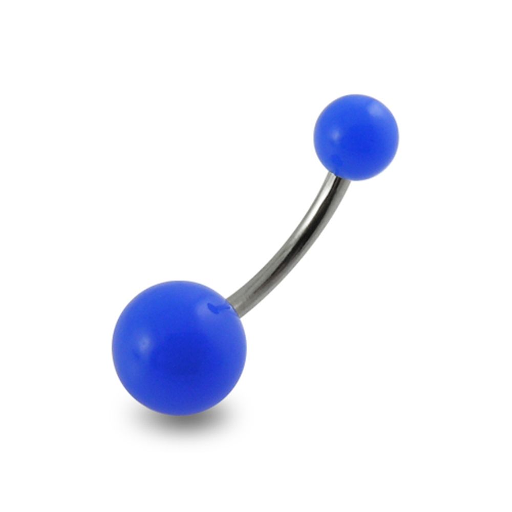 316L Surgical Steel Belly Banana with Traditional UV Balls (Pack of 10) - Monster Piercing