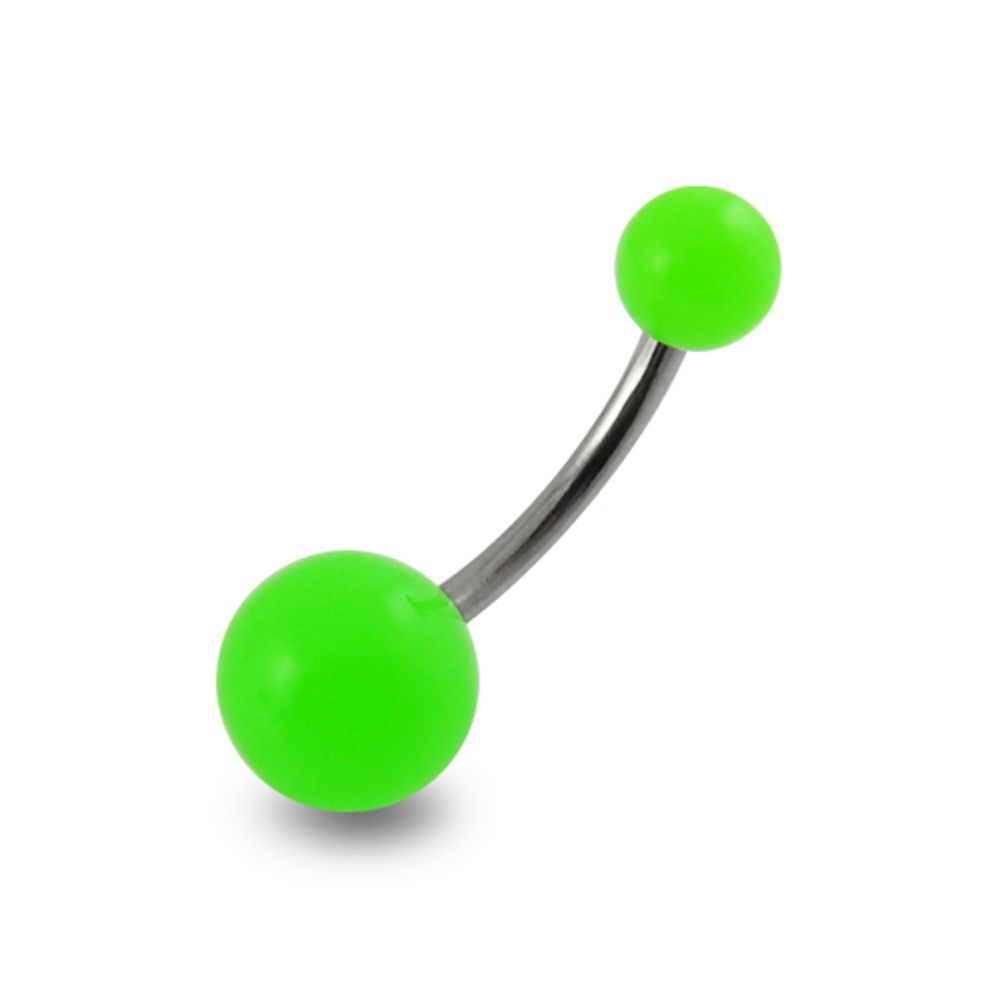 316L Surgical Steel Belly Banana with Traditional UV Balls (Pack of 10) - Monster Piercing