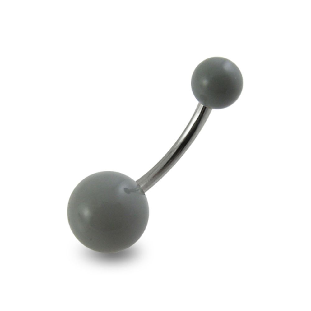 316L Surgical Steel Belly Banana with Traditional UV Balls (Pack of 10) - Monster Piercing