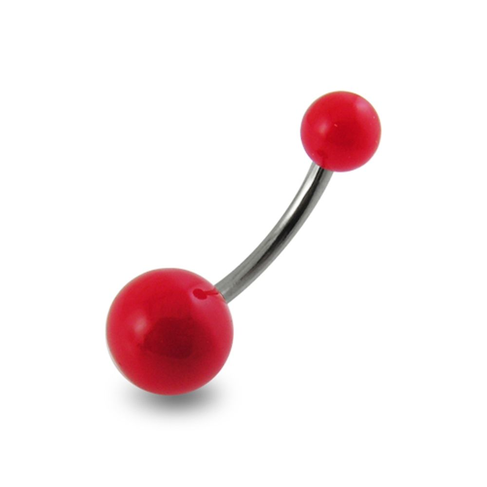316L Surgical Steel Belly Banana with Traditional UV Balls (Pack of 10) - Monster Piercing