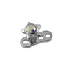 G23 Titanium Jewelled Star Top Dermal Anchor