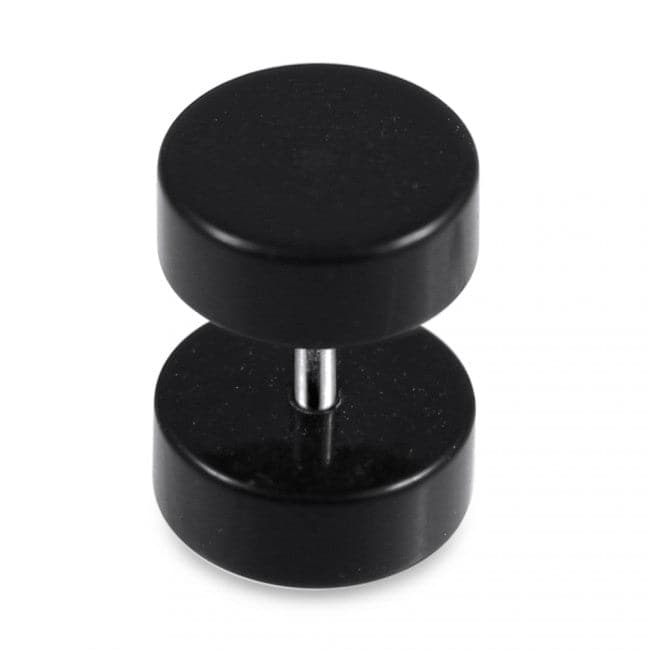316L Surgical Steel with UV Black Anodised Fake Ear Plug - Monster Piercing