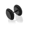 316L Surgical Steel Plain Black Fake Plug With O rings