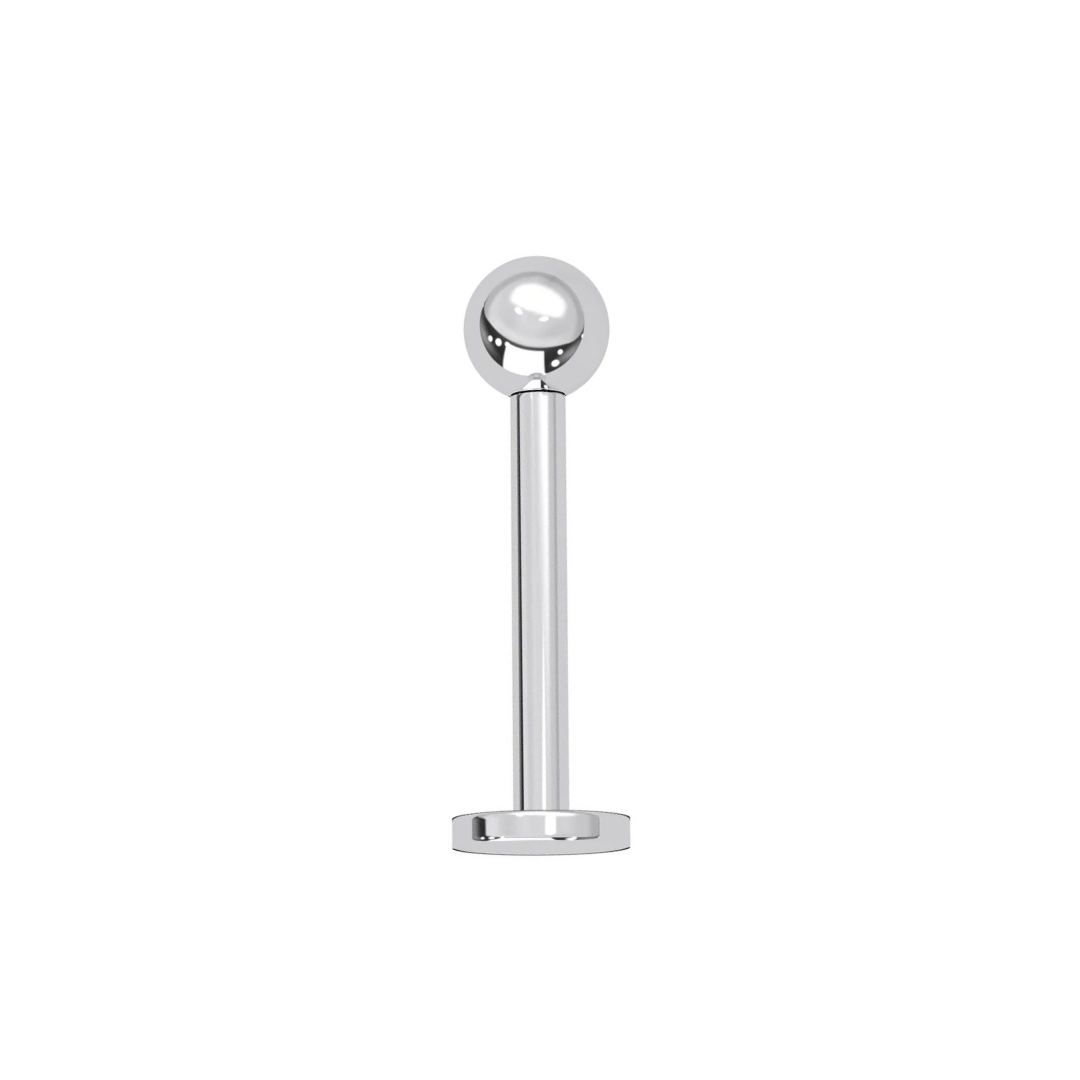 316L Surgical Steel Externally Threaded Ball Top Labret - Monster Piercing