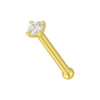 9K Gold Genuine Diamond ball End Nose Pin Nose Stud