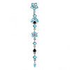 925 Sterling Silver Flower Climber Dangling Belly Ring