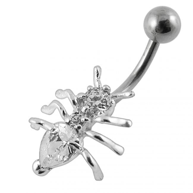 Jewelled Ant Non-Moving Belly Ring - Monster Piercing