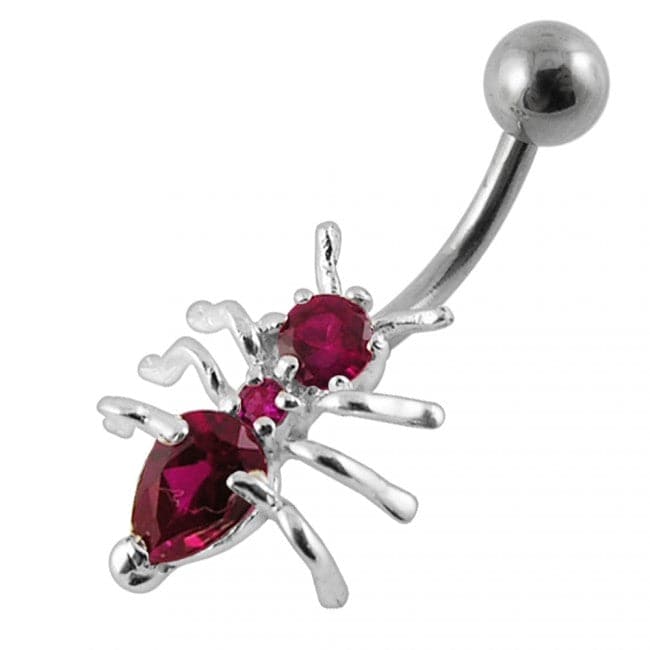 Jewelled Ant Non-Moving Belly Ring - Monster Piercing