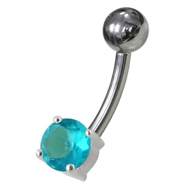 Fancy Jewelled Non-Moving Banana Navel Ring body Jewelry - Monster Piercing