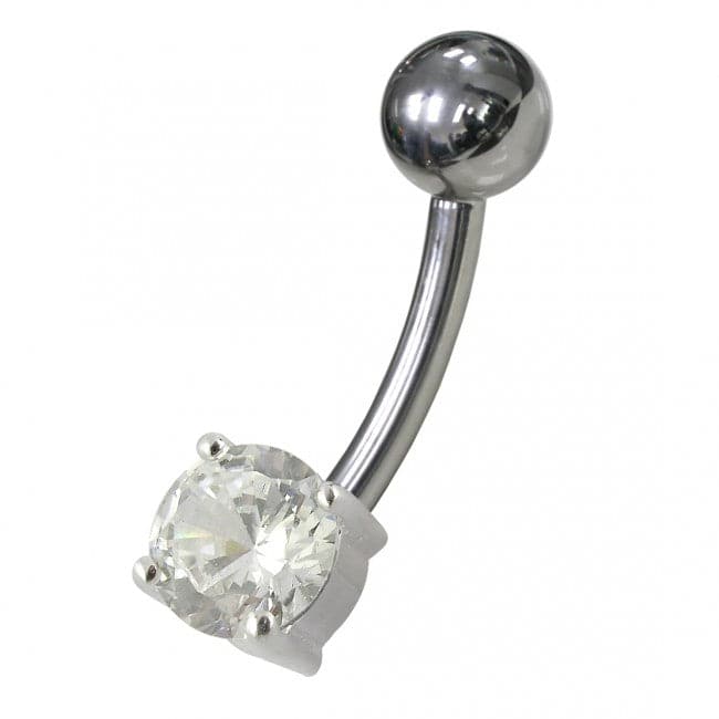 Fancy Jewelled Non-Moving Banana Navel Ring body Jewelry - Monster Piercing