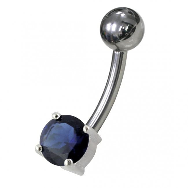 Fancy Jewelled Non-Moving Banana Navel Ring body Jewelry - Monster Piercing