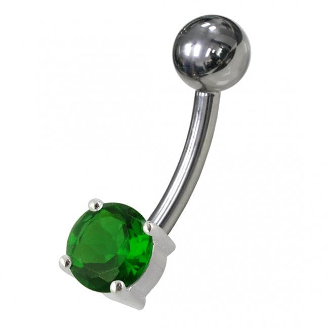 Fancy Jewelled Non-Moving Banana Navel Ring body Jewelry - Monster Piercing