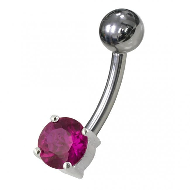 Fancy Jewelled Non-Moving Banana Navel Ring body Jewelry - Monster Piercing