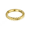 316L Surgical Steel Twisted Rope Hinged Segment Clicker Ring