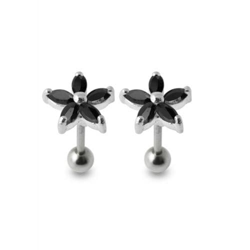 925 Sterling Silver Five Petal Stud - Monster Piercing