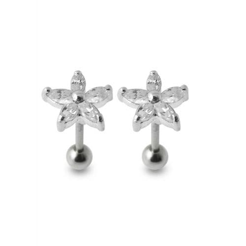 925 Sterling Silver Five Petal Stud - Monster Piercing