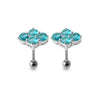 925 Sterling Silver Multi Jewelled Ear Stud