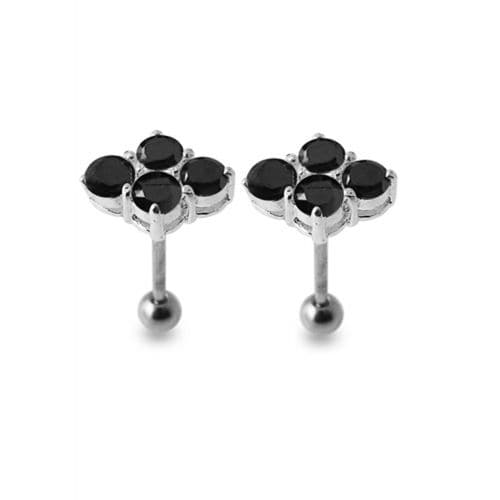 925 Sterling Silver Multi Jewelled Ear Stud - Monster Piercing
