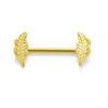 316L Surgical Steel Floral Leaf Nipple Bar