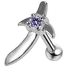 925 Sterling Silver Sword CZ Jewelled Cartilage Ear Stud