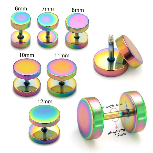 316L Surgical Steel Fake Drum Plated Ear Plug - Monster Piercing