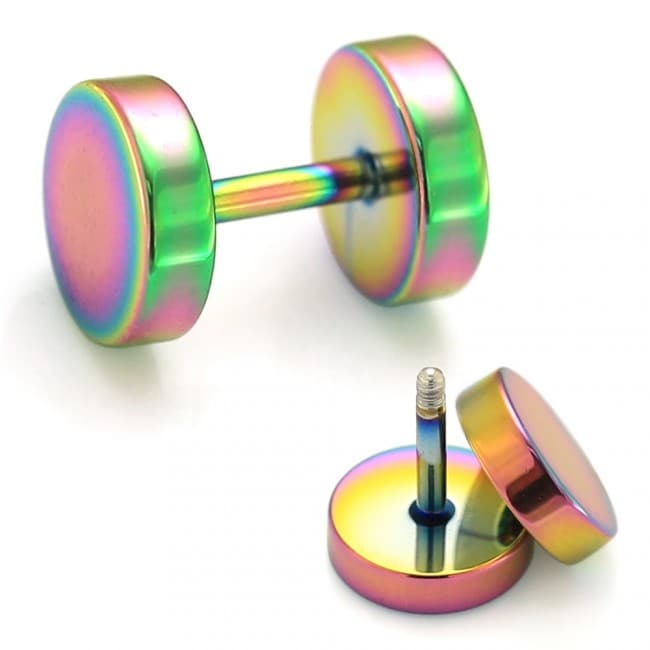 316L Surgical Steel Fake Drum Plated Ear Plug - Monster Piercing