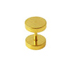 316L Surgical Steel With Gold Anodised Fake Ear Plug