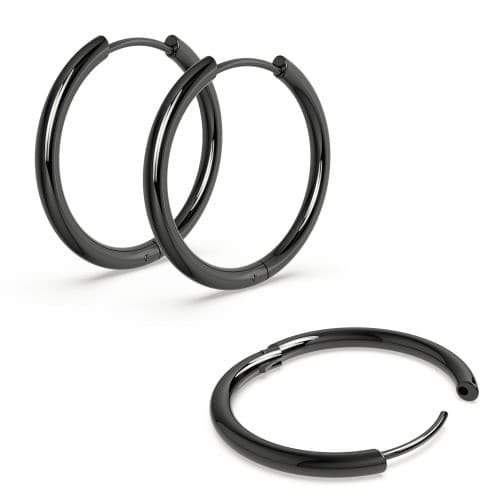316L Surgical Steel Hinged Sleeper Hoop Rings - Monster Piercing