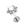 316L Surgical Steel Star with Pearl Flat-Back Cartilage Ear Stud