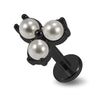 316L Surgical Steel Triple Pearl Flower Helix Tragus Piercing Ear Stud